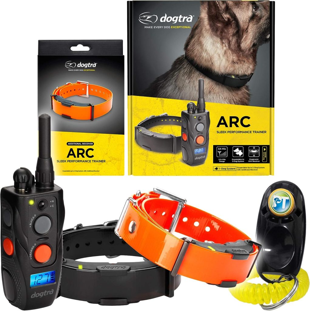 Dogtra ARC 2-Dogs Remote Training Collar - 3/4 Mile Range, Waterproof, Rechargeable, Static Stimulation, Vibration, Audible Tone, Small, Medium, Large Dog Training E-Collar