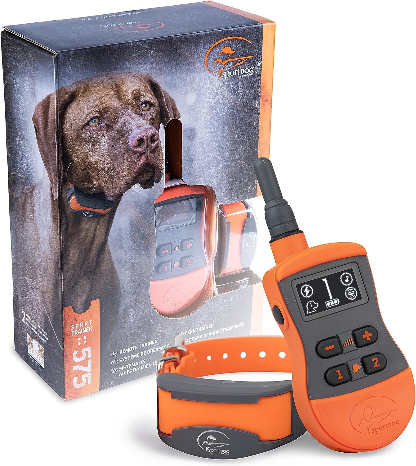 SportDOG Brand SportTrainer Remote Trainers - Bright, Easy to Read OLED Screen - Waterproof, Rechargeable Dog Training Collar with Tone, Vibration, and Static, 500 Yard Range - 2 Dog Expandable