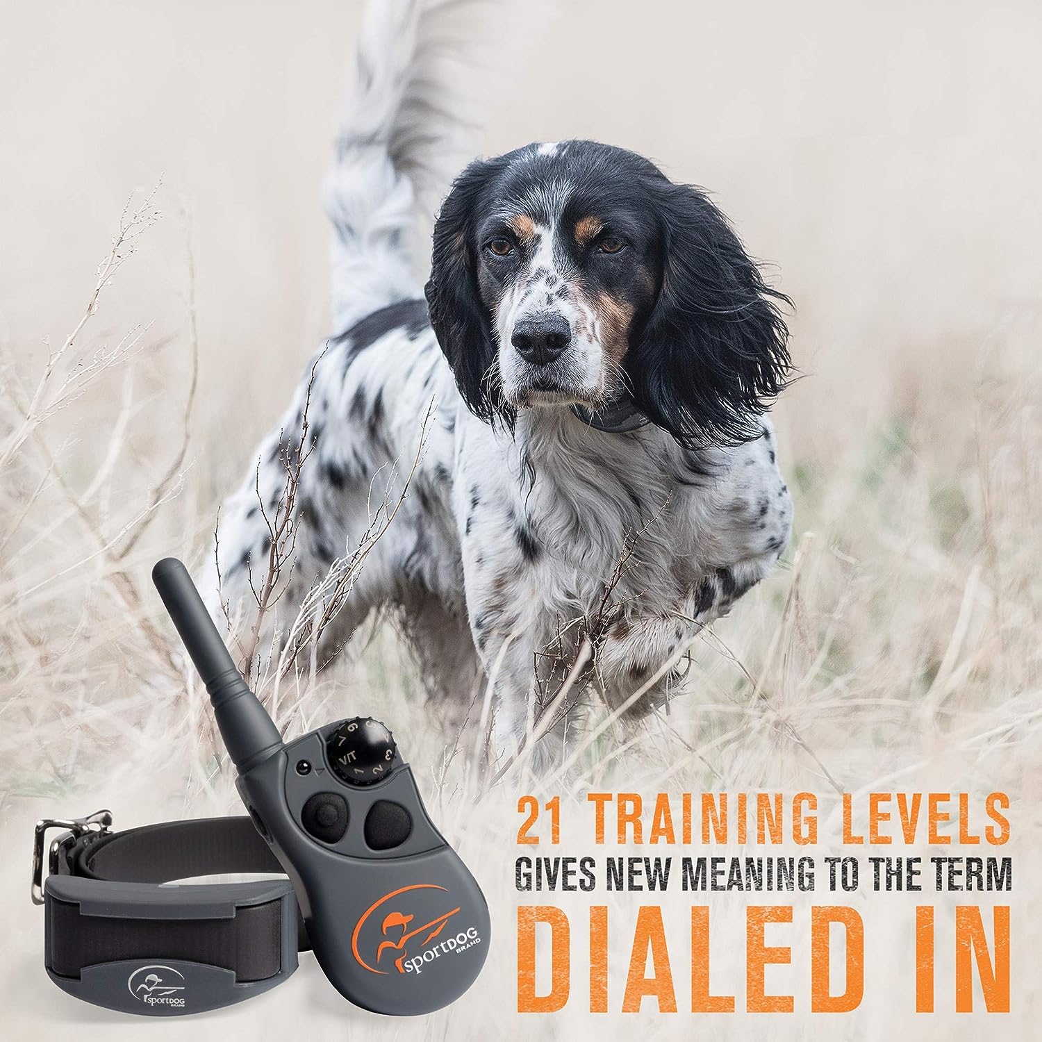 SportDOG SD-425X Electric Training Dog Shock Collar with Remote for Small, Medium, and Large Dogs - 500 Yard Range, Vibration, Tone, Up to 21 Stimulation Levels, Waterproof, Rechargeable E-Collar